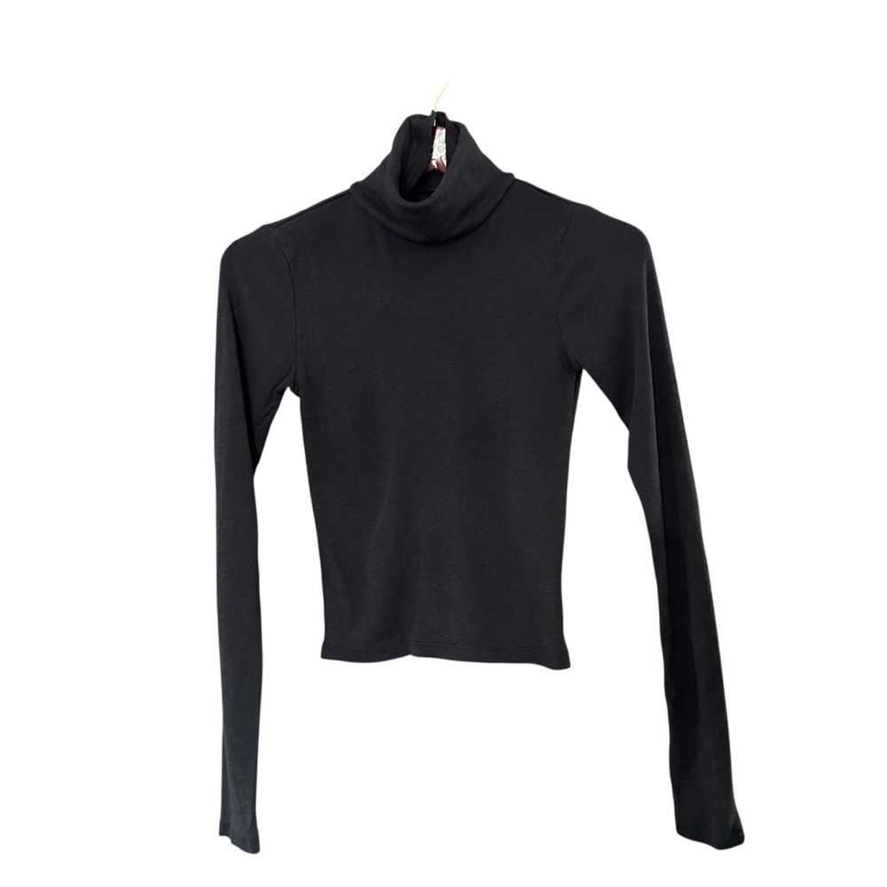 True Craft Black Turtleneck Long Sleeve Top XS | Fitted Stretch |